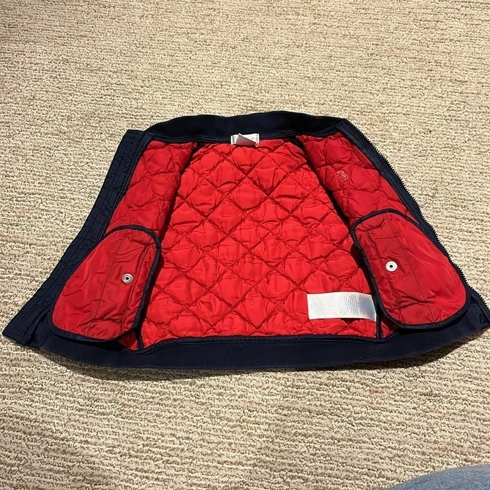 Ralph Lauren 18 Months Toddler Quilted Puffer Vest Navy Blue Red Pony Pockets